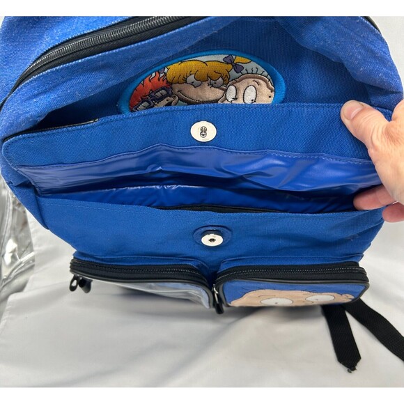 VINTAGE 1999 Rugrats Backpack - Viacom Nickelodeon - Blue - Tommy Pickles - Picture 9 of 13
